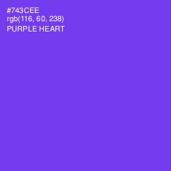 #743CEE - Purple Heart Color Image