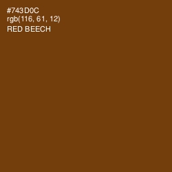 #743D0C - Red Beech Color Image