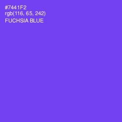 #7441F2 - Fuchsia Blue Color Image