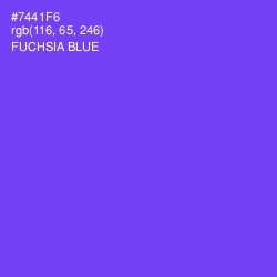 #7441F6 - Fuchsia Blue Color Image