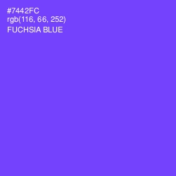 #7442FC - Fuchsia Blue Color Image