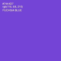 #7444D7 - Fuchsia Blue Color Image
