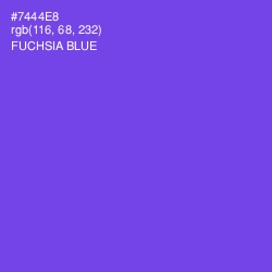 #7444E8 - Fuchsia Blue Color Image