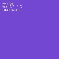 #7447D2 - Fuchsia Blue Color Image