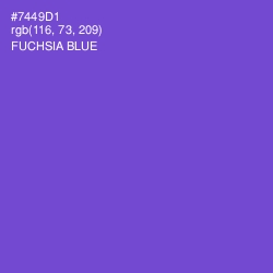 #7449D1 - Fuchsia Blue Color Image