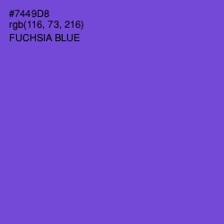 #7449D8 - Fuchsia Blue Color Image