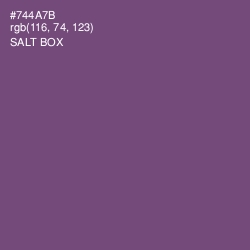 #744A7B - Salt Box Color Image