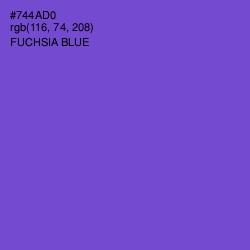 #744AD0 - Fuchsia Blue Color Image