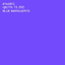 #744BFC - Blue Marguerite Color Image