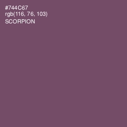 #744C67 - Scorpion Color Image