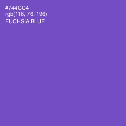 #744CC4 - Fuchsia Blue Color Image