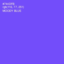 #744DFB - Moody Blue Color Image