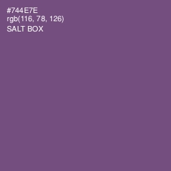 #744E7E - Salt Box Color Image