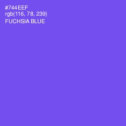 #744EEF - Fuchsia Blue Color Image