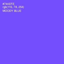 #744EFE - Moody Blue Color Image