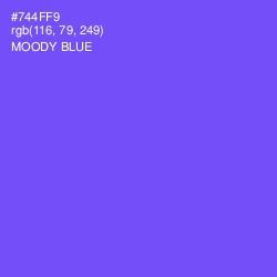 #744FF9 - Moody Blue Color Image