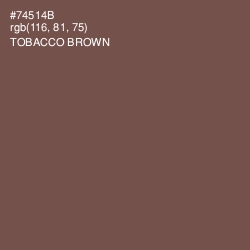 #74514B - Tobacco Brown Color Image