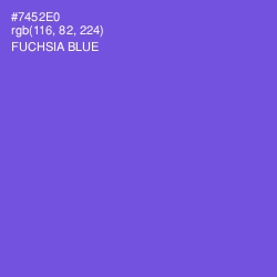 #7452E0 - Fuchsia Blue Color Image