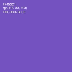 #7453C1 - Fuchsia Blue Color Image