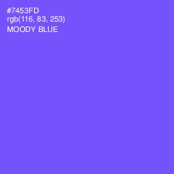 #7453FD - Moody Blue Color Image