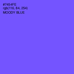 #7454FE - Moody Blue Color Image