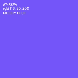 #7455FA - Moody Blue Color Image