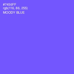 #7456FF - Moody Blue Color Image