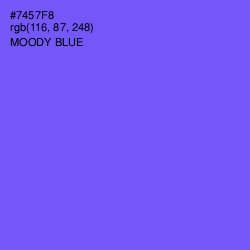 #7457F8 - Moody Blue Color Image