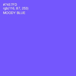 #7457FD - Moody Blue Color Image