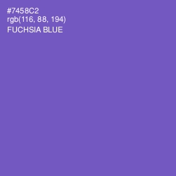 #7458C2 - Fuchsia Blue Color Image