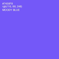 #7458F8 - Moody Blue Color Image