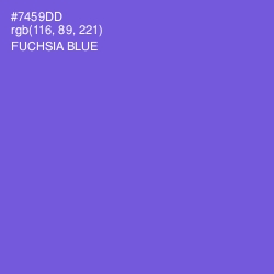 #7459DD - Fuchsia Blue Color Image