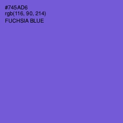 #745AD6 - Fuchsia Blue Color Image