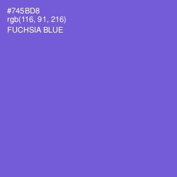 #745BD8 - Fuchsia Blue Color Image