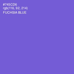 #745CD6 - Fuchsia Blue Color Image