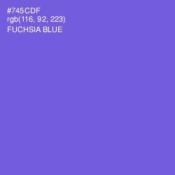 #745CDF - Fuchsia Blue Color Image