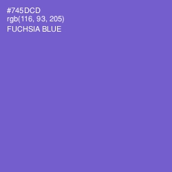 #745DCD - Fuchsia Blue Color Image