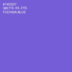 #745DD7 - Fuchsia Blue Color Image