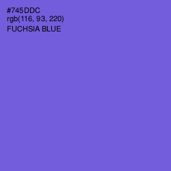 #745DDC - Fuchsia Blue Color Image