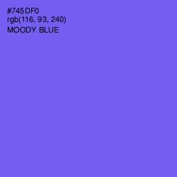 #745DF0 - Moody Blue Color Image