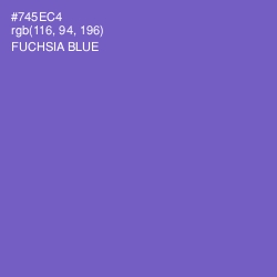 #745EC4 - Fuchsia Blue Color Image