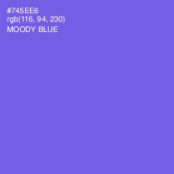 #745EE6 - Moody Blue Color Image