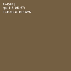 #745F43 - Tobacco Brown Color Image