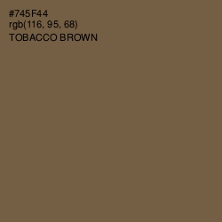 #745F44 - Tobacco Brown Color Image