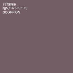 #745F69 - Scorpion Color Image