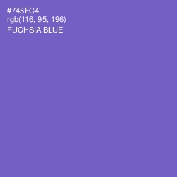 #745FC4 - Fuchsia Blue Color Image