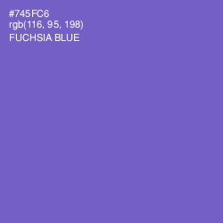 #745FC6 - Fuchsia Blue Color Image