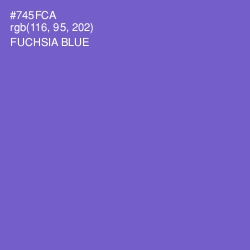 #745FCA - Fuchsia Blue Color Image