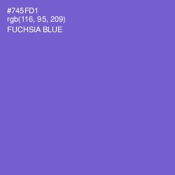 #745FD1 - Fuchsia Blue Color Image