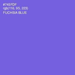#745FDF - Fuchsia Blue Color Image